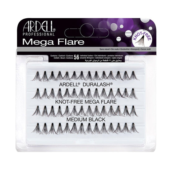 ARDELL Duralash Knot-Free Mega Flare Individual Black Lashes - Medium