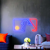 Baseball Pitcher Led Neon Wall Decor, MLB Baseball Sign - 3