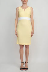 Studio One Scoop Neck Sleeveless Keyhole Banded Waist Bodycon Dress with Matching Jacket by Curated Brands