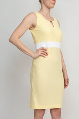 Studio One Scoop Neck Sleeveless Keyhole Banded Waist Bodycon Dress with Matching Jacket by Curated Brands