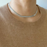 Simply Herringbone Chain Necklace by Ellisonyoung.com