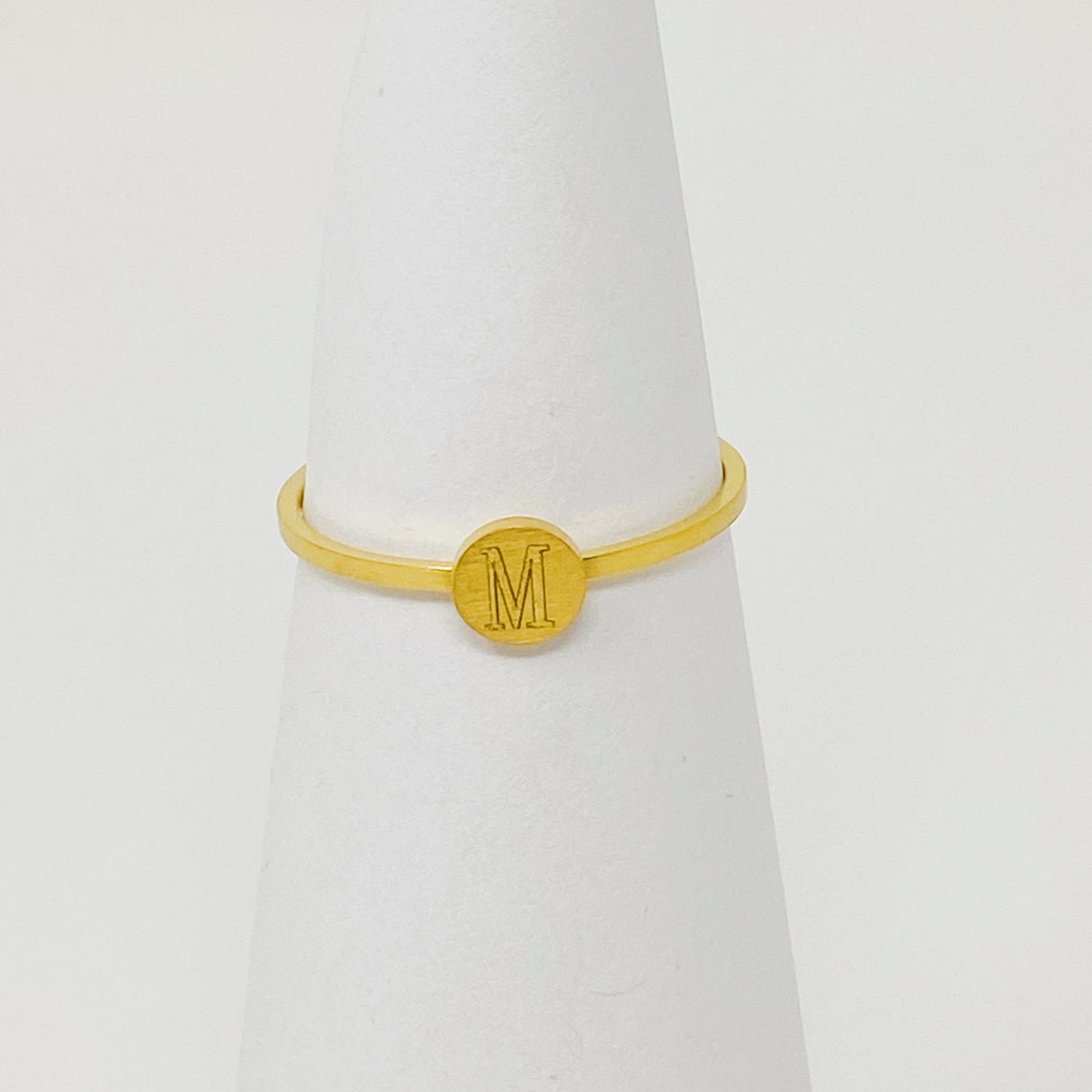 Tiny Initial Ring by Ellisonyoung.com