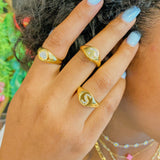 Shine Me Initial Ring by Ellisonyoung.com