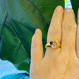 Sunburst Heart Signet Ring by Ellisonyoung.com