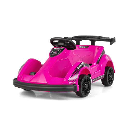 6V Kids Ride On Go Cart with Remote Control and Safety Belt-Pink