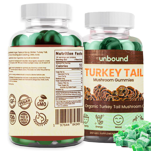 Unbound Turkey Tail Mushroom Gummies by Live Unbound