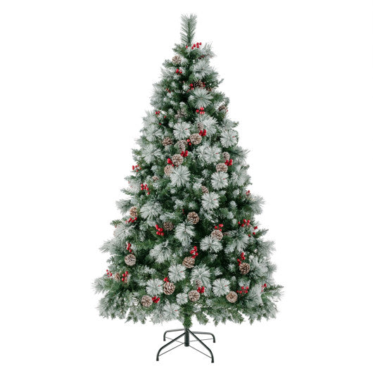 6 Feet Pre-Lit Artificial Christmas Tree with 350 LED Lights