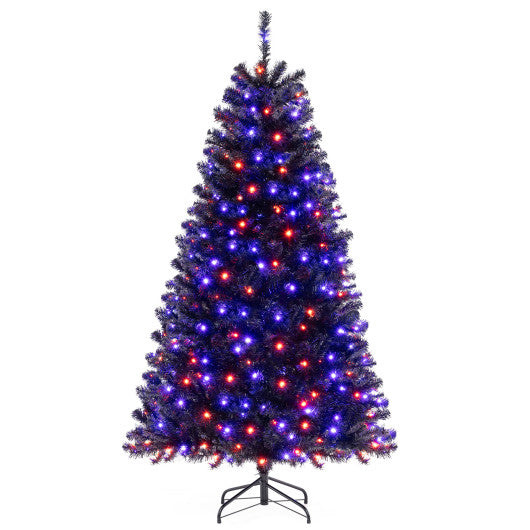 6/7/8 Feet Artificial Christmas Tree with 6 Lighting Modes and Spooky Sounds-6 ft