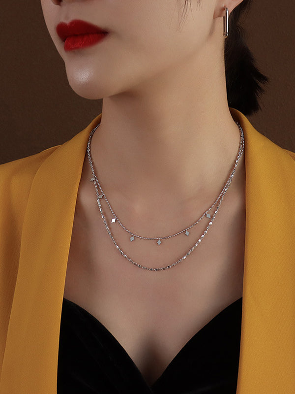 Simple Alloy Geometric Necklaces Accessories by migunica