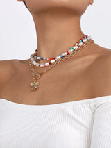 Multi-Colored Dainty Necklace Necklaces Accessories by migunica