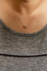 10K Yellow Gold Diamond Accented Bumble Bee Pendant 18" Inch Necklace (H-I Color, I1-I2 Clarity) by Haus of Brilliance