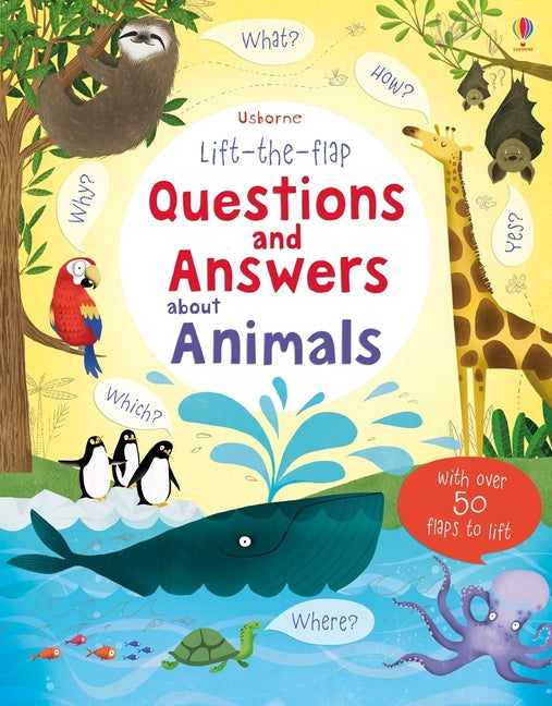 Lift-The-Flap Questions and Answers about Animals - Board Book by Books by splitShops