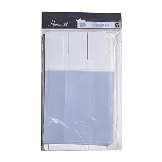 Clear Pvc Sleeve Diy Sliding White Gift Box 12 Pack 7 X 4.75 X 2 by Hammont