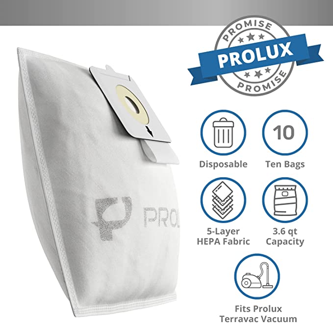 10 pack of bags for Prolux TerraVac Vacuum by Prolux Cleaners