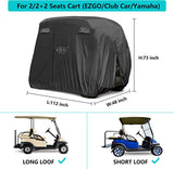 4 Passenger Golf Cart Cover for EZGO, Club Car, Yamaha, 400D Black- #ns23 _mkpt by Js House