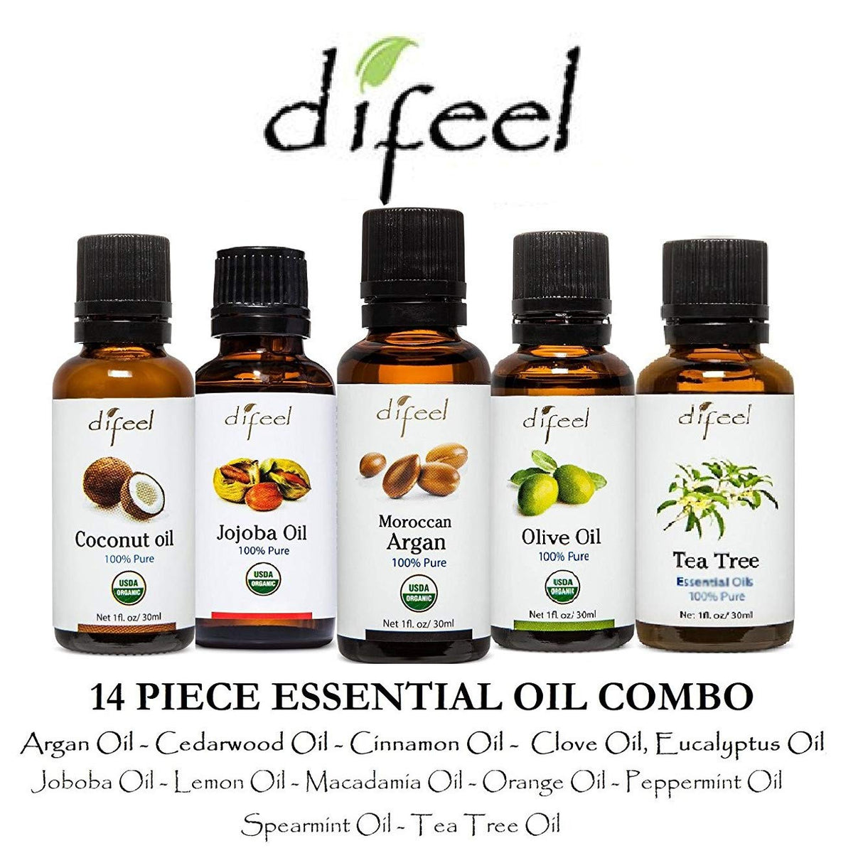 Difeel 100% Pure Essential Oils - The Complete Collection: 14 Piece Combo Set by difeel - find your natural beauty