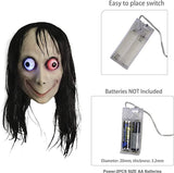 LED Mask Horror Devil Mask with Long Hair,Scary Challenge Games Evil Costume Halloween #ns23 _mkpt. by Js House - Vysn