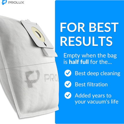 New 10 pack of bags for Prolux Tritan vacuum cleaner by Prolux Cleaners