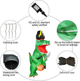 7 FT Tall Halloween Inflatable Outdoor Pirate Dinosaur, Blow Up Yard Decoration by Js House - Vysn