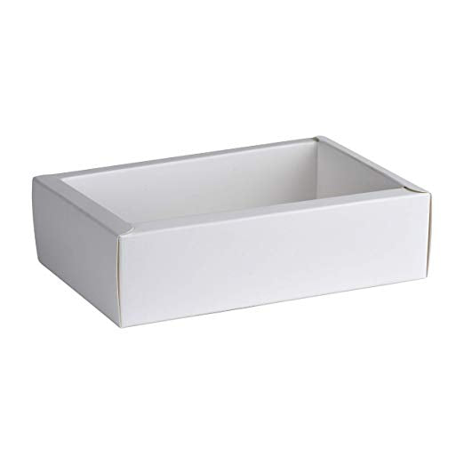 Clear Pvc Sleeve Diy Sliding White Gift Box 12 Pack 7 X 4.75 X 2 by Hammont