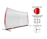 PowerNet Sports Barrier Net 21.5 ft x 11.5 ft Safety Backstop Barricade for Baseball, Lacrosse, Basketball, Soccer, Field Hockey, Softball by Jupiter Gear