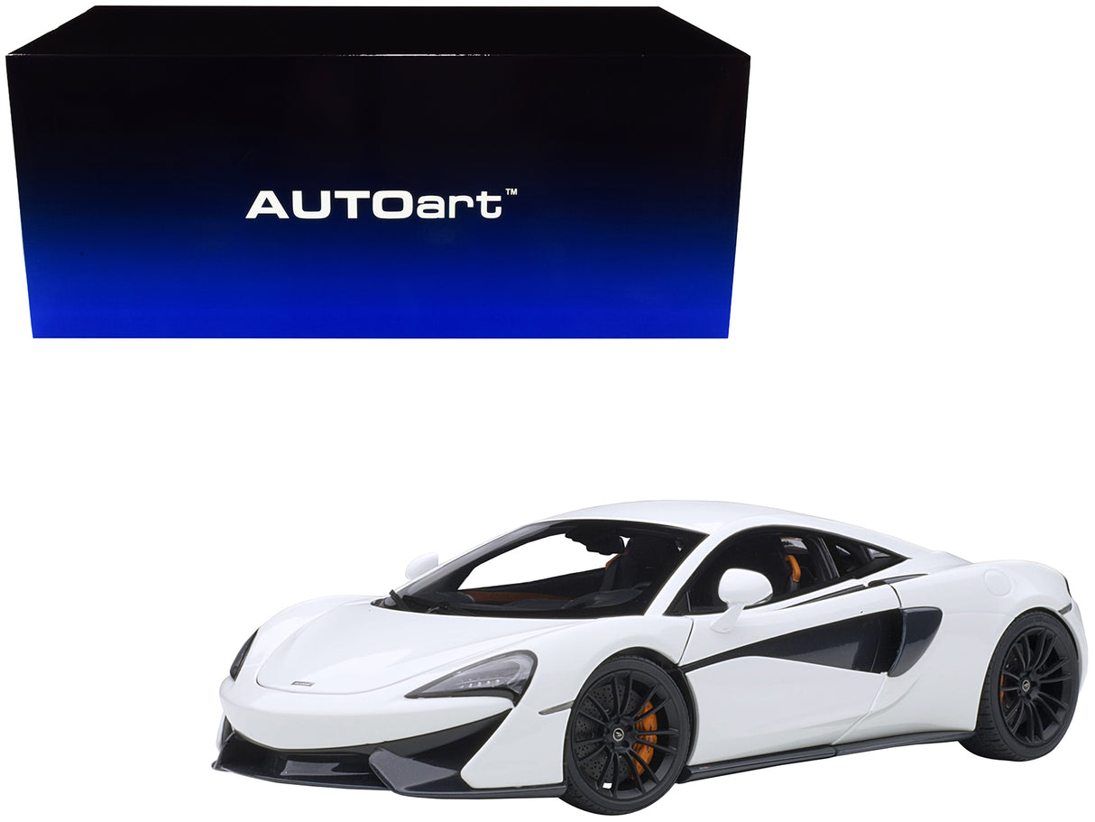 Mclaren 570S White with Black Wheels 1/18 Model Car by Autoart