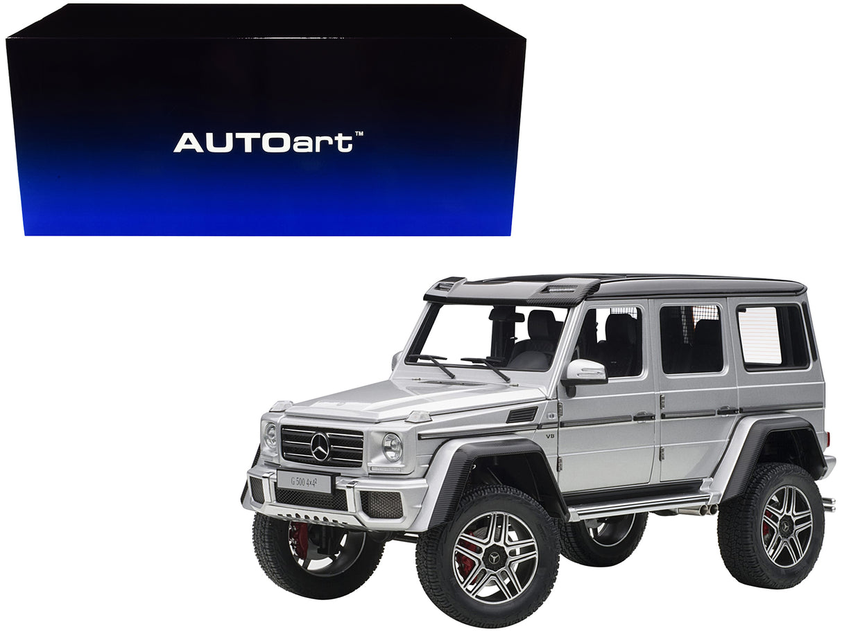 Mercedes Benz G500 4X4 2 Silver 1/18 Model Car by Autoart