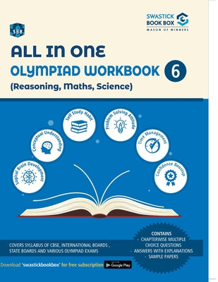 All in One Olympiad Workbook for Reasoning, Maths & Science - Class 6 - Paperback by Books by splitShops