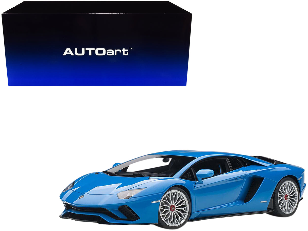 Lamborghini Aventador S Blu Nila/ Pearl Blue 1/18 Model Car by Autoart