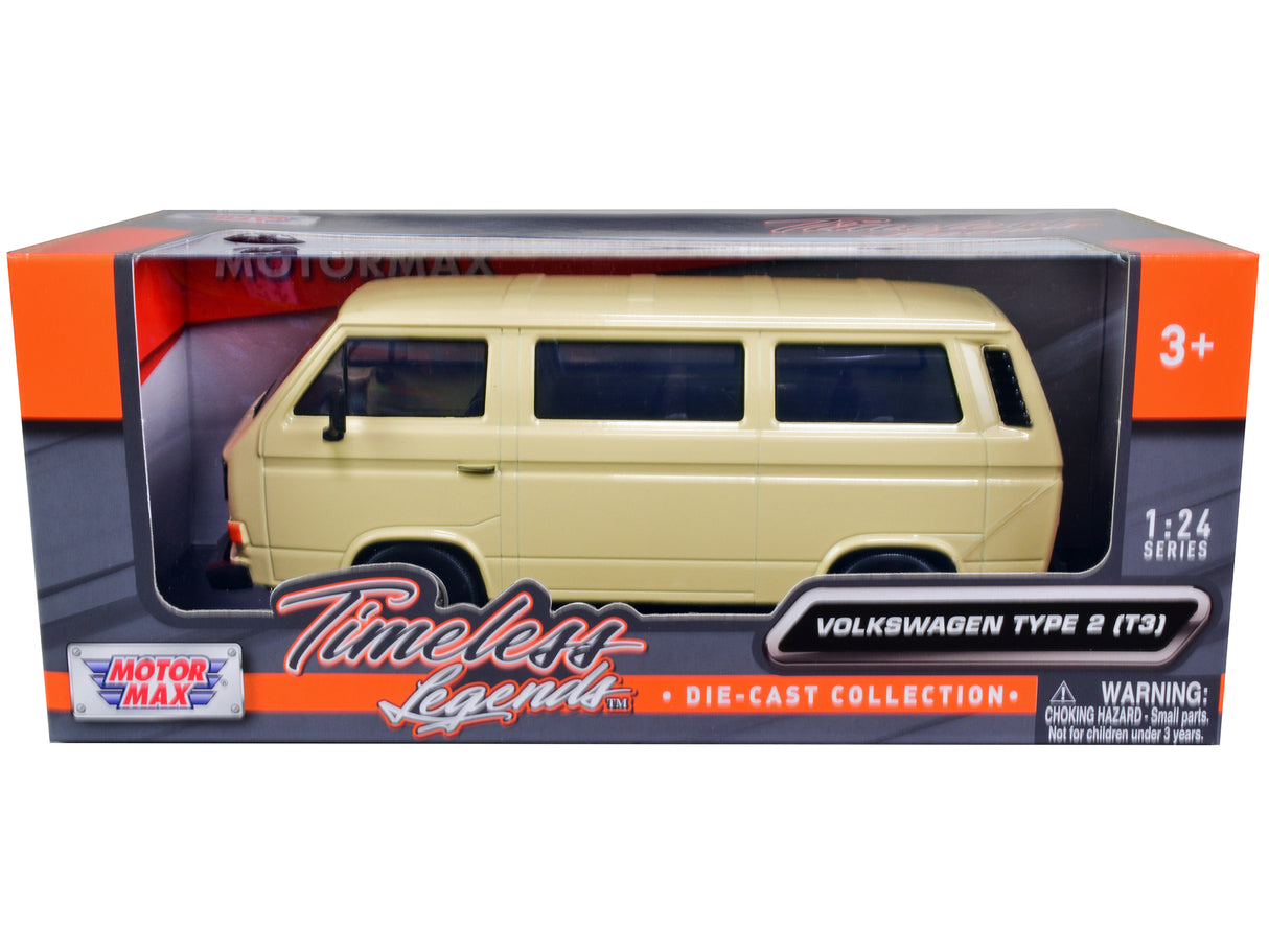 Volkswagen Type 2 (T3) Van Beige "Timeless Legends" Series 1/24 Diecast Model Car by Motormax