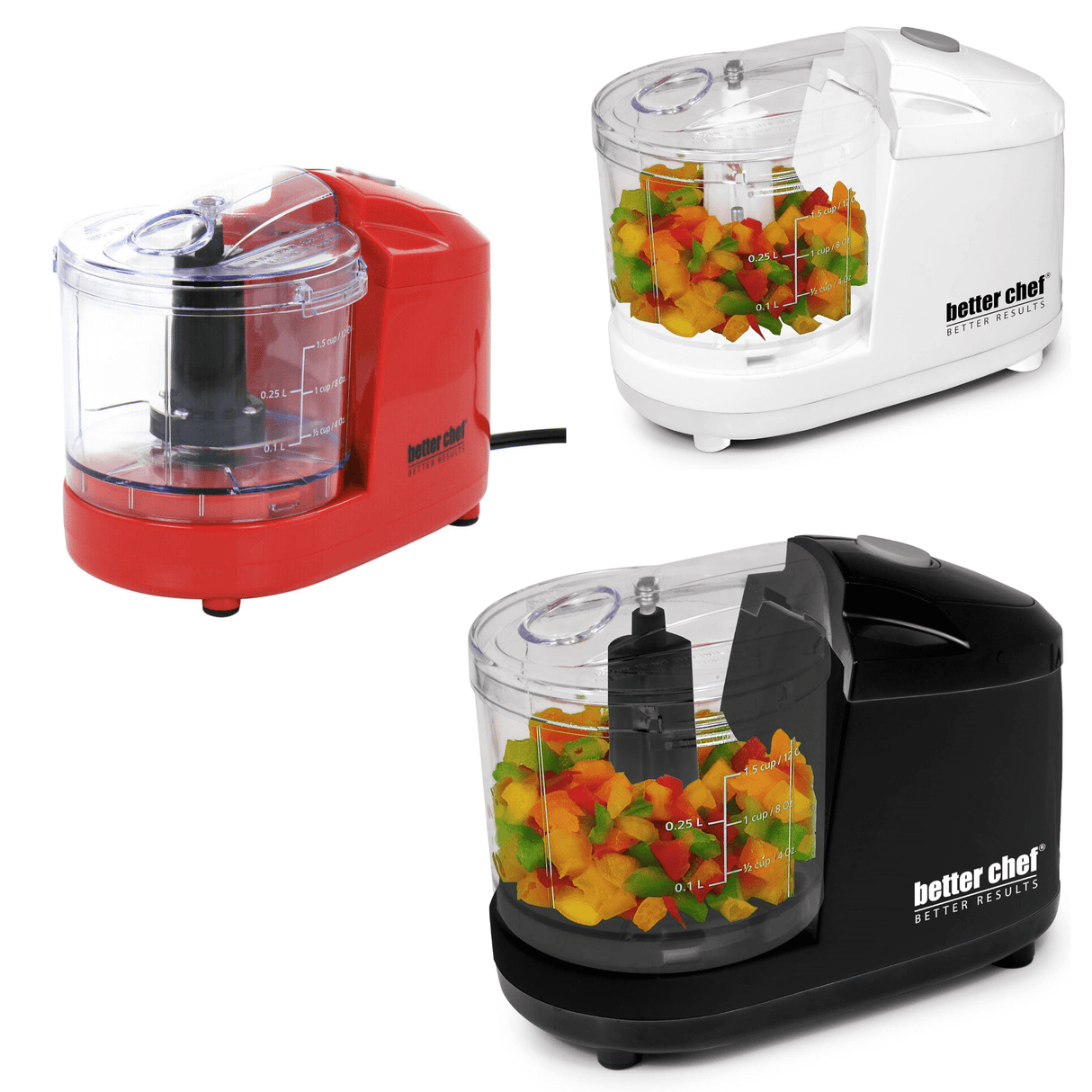 Better Chef 1.5-Cup Mini Chopper Food Processor by Jupiter Gear Home