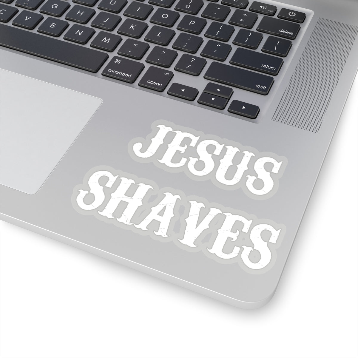 Jesus Shaves Transparent Sticker by The Olde Soul