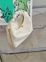 Chains Zipper Pearl Handle The Dumpling Bags by migunica