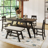 6-Piece Wood Counter Height Dining Table Set by Blak Hom