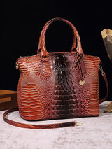 Alligator Print Pleated Split-Joint Bags Handbags by migunica