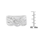 10K White Gold Diamond Bypass Ring (1 Cttw, H-I Color, I1-I2 Clarity) by Haus of Brilliance