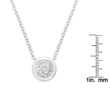 10K White Gold 1/10 Cttw Miracle Set Round-Cut Diamond 18" Pendant Necklace - Choice of Shape by Haus of Brilliance