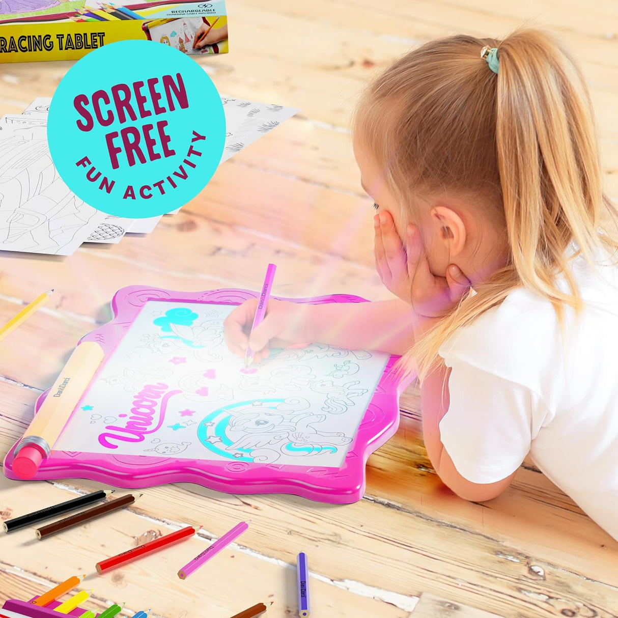 Dan&Darci Light Up Tracing Pad for Kids by Surreal Brands