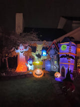 8 FT Halloween Inflatables Outdoor Dead Tree with White Ghost, Pumpkin #ns23 _mkpt4 by Js House - Vysn