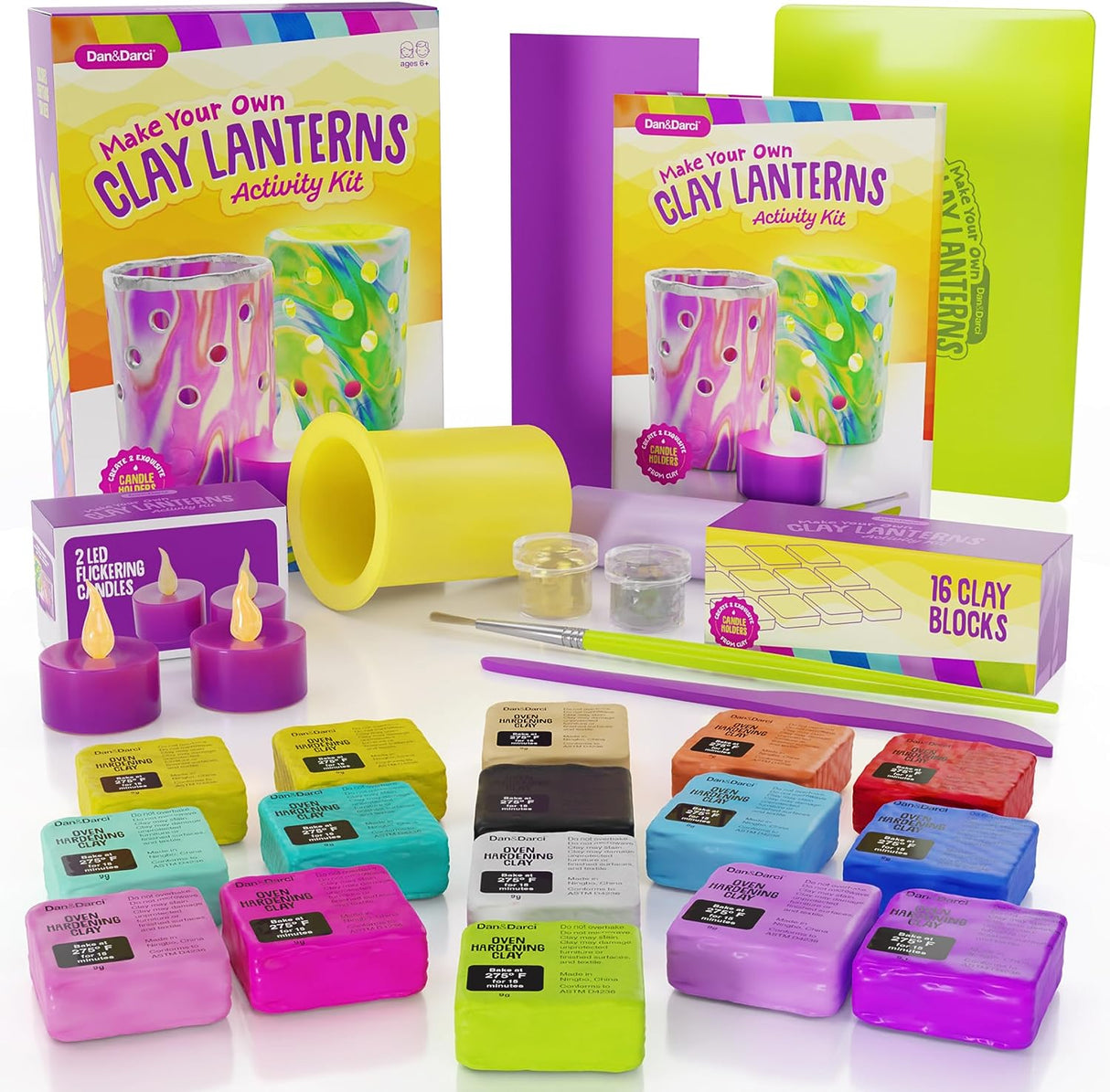 Light-up Clay Lanterns Making Kit by Surreal Brands