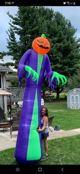 12Ft Giant Halloween Inflatables Pumpkin Halloween #ns23 _mkpt by Js House - Vysn