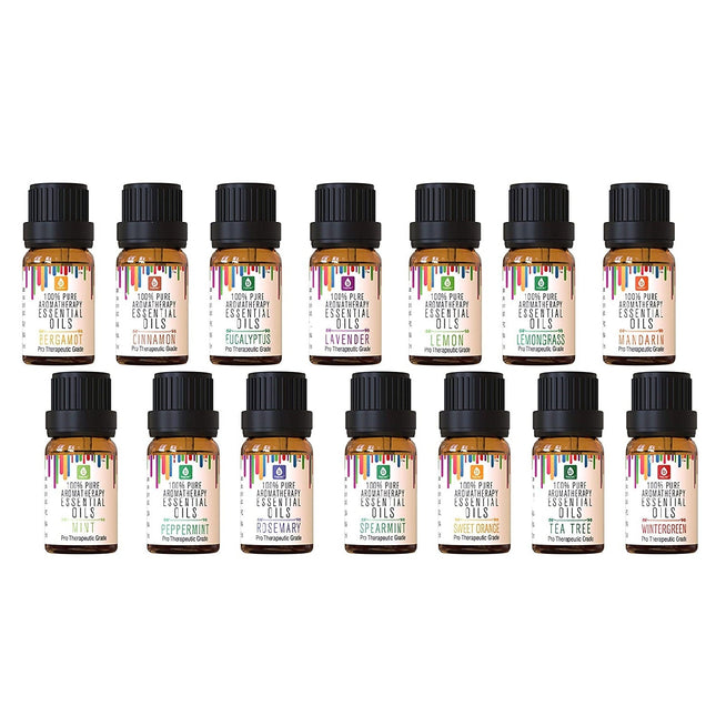 14 Pack of 100% Pure Essential Aromatherapy Oils by Pursonic