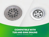 TubShroom Toss 26pk Disposable Drain Covers - Hair Catcher Mesh Sticker Strainers for Shower Bathtub and Bathroom Sink Drains by TubShroom.com