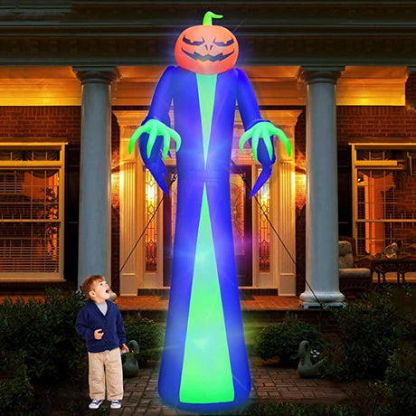 12Ft Giant Halloween Inflatables Pumpkin Halloween #ns23 _mkpt by Js House - Vysn