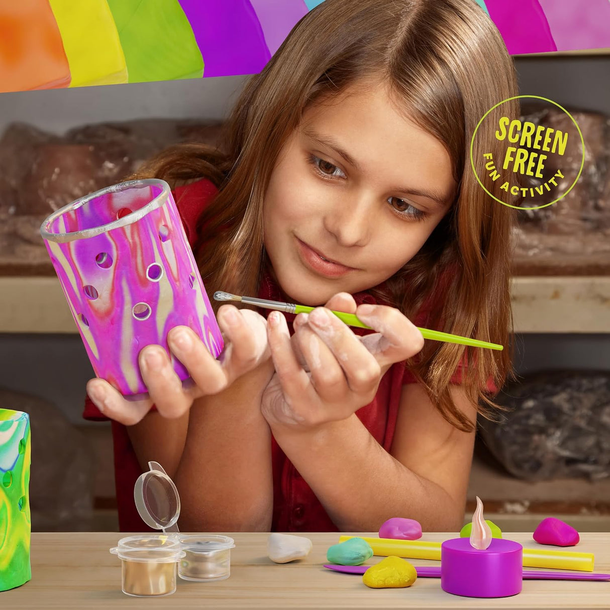 Light-up Clay Lanterns Making Kit by Surreal Brands