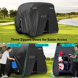 4 Passenger Golf Cart Cover for EZGO, Club Car, Yamaha, 400D Black- #ns23 _mkpt by Js House