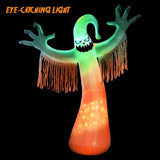 10 Ft Halloween Inflatables Ghost Decoration, Built-in Orange LED Lights with Flame by Js House - Vysn