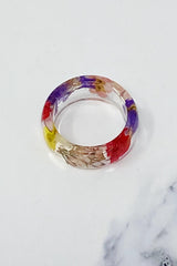 Flower Field Acrylic Ring by Ellisonyoung.com