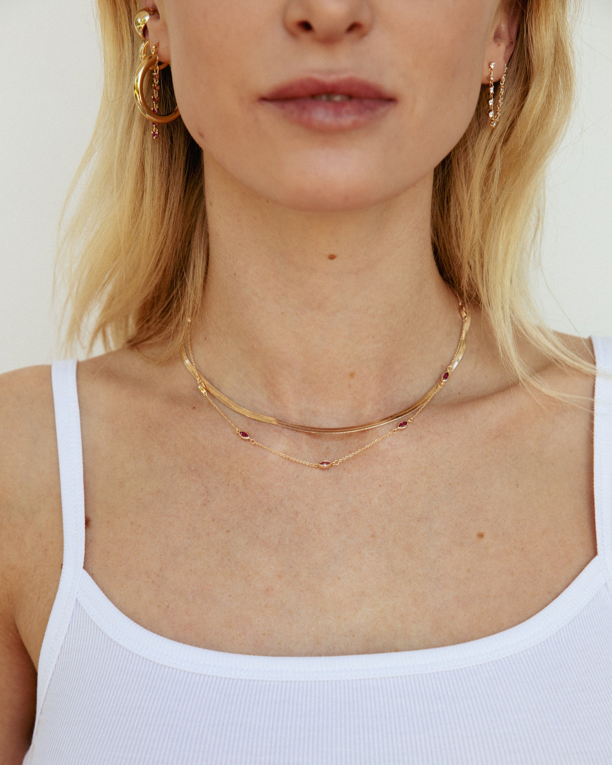 14k Gold Herringbone Chain by Eight Five One Jewelry