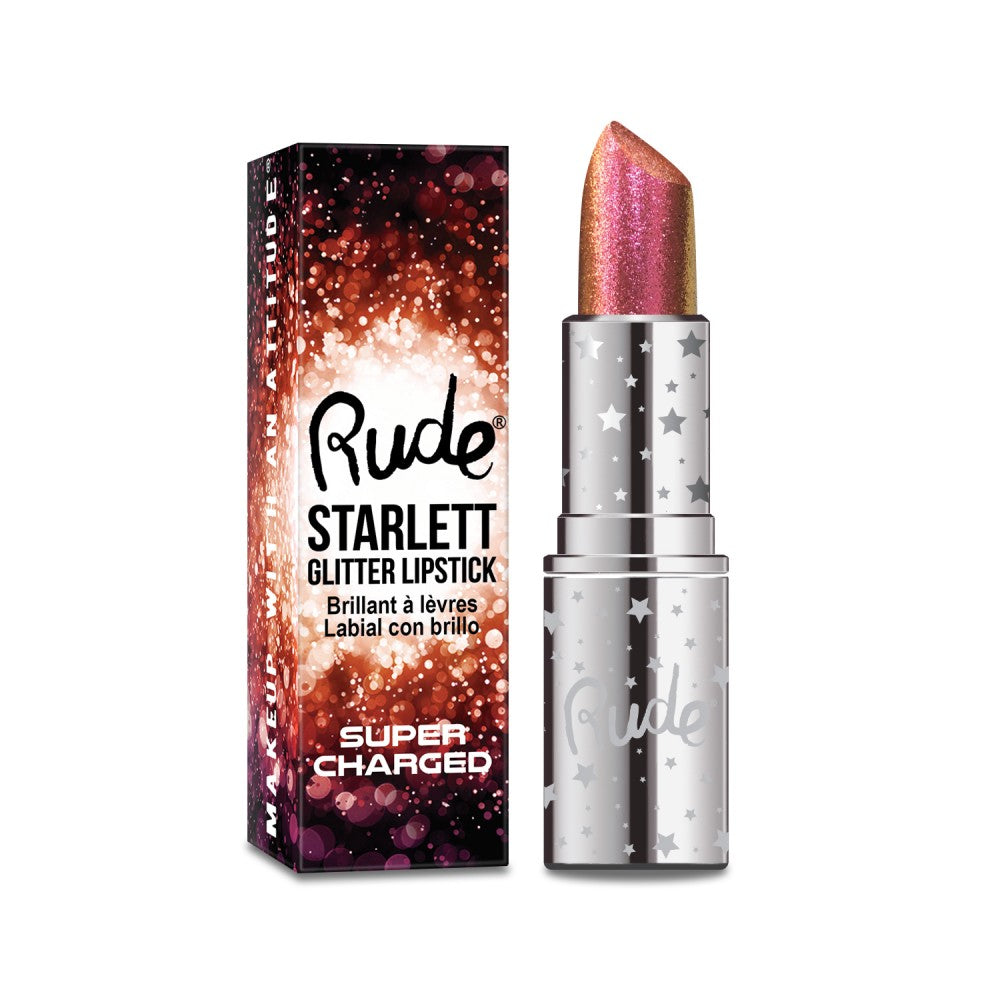 RUDE Starlett Supercharged Color Shift Glitter Lipstick - Diva